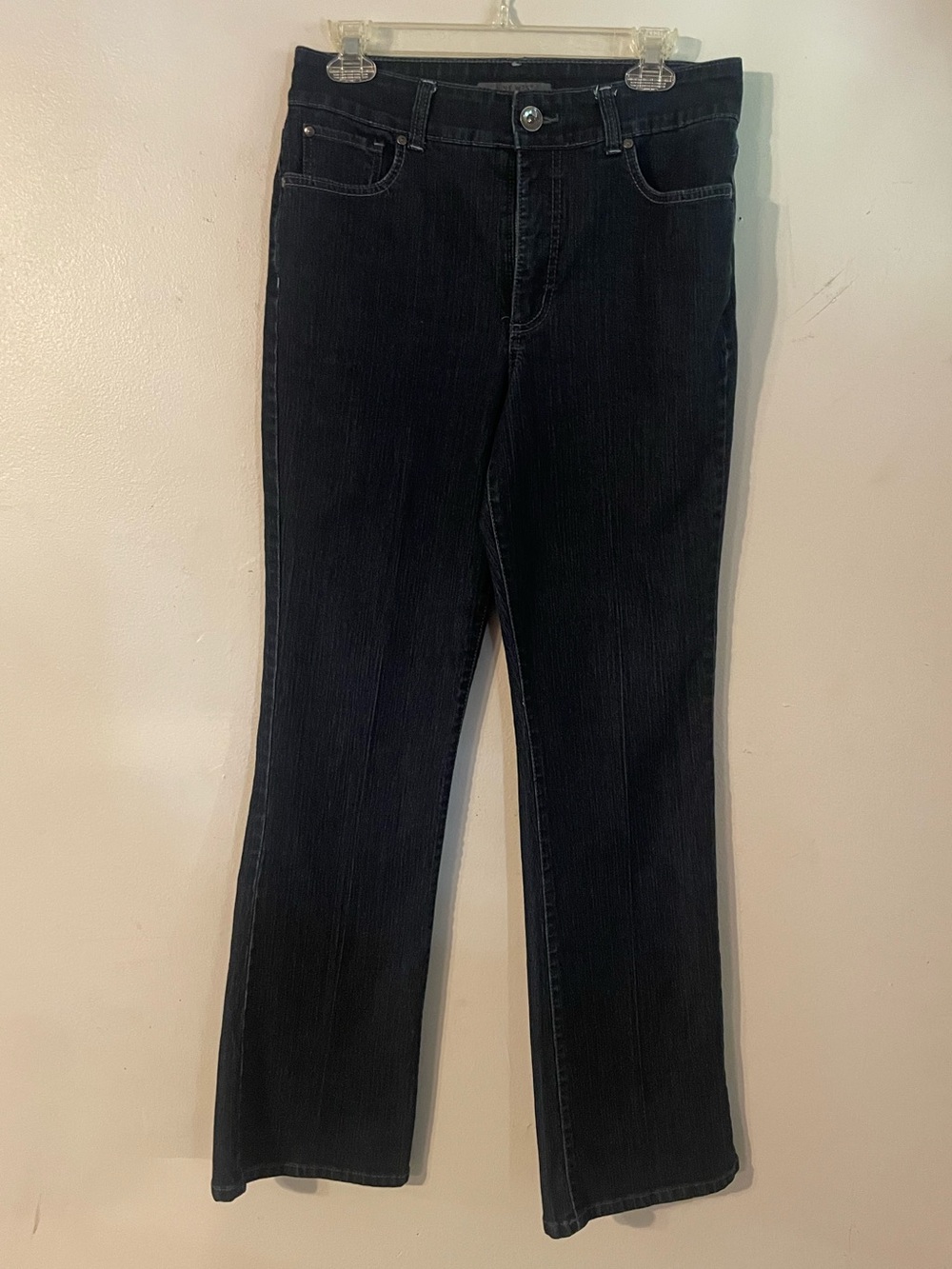 Vintage Nine West Women’s Black Straight-Leg Jeans denim dark size 10 29